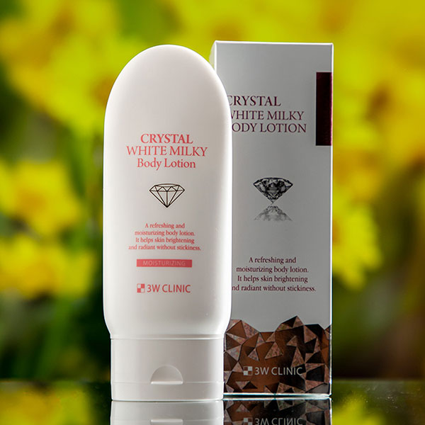 3W CLINIC CRYSTAL WHITE MILKY BODY LOTION- 150G